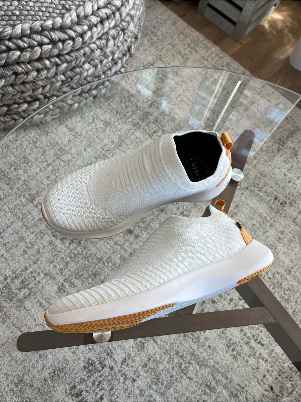 Vessi Everyday Move Slip-On Knit Sneakers - White Sz 8